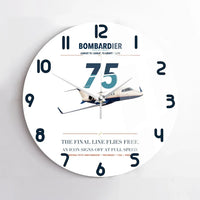 Thumbnail for Bombardier Learjet 75 Liberty design on white no frame wall clock