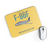 Thumbnail for F-86F Sabre design on yellow rectangle mouse pad