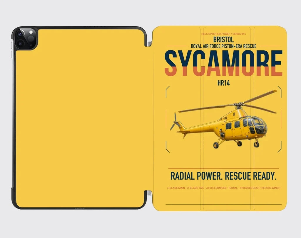 Bristol Sycamore HR14 design on yellow ipad tablet case