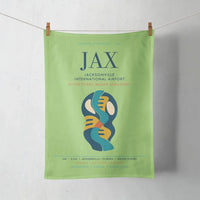 Thumbnail for Jacksonville International Airport (JAX) design on light green towel