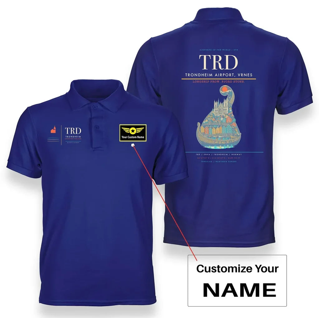 Trondheim Airport, Vrnes TRD Blue+Name