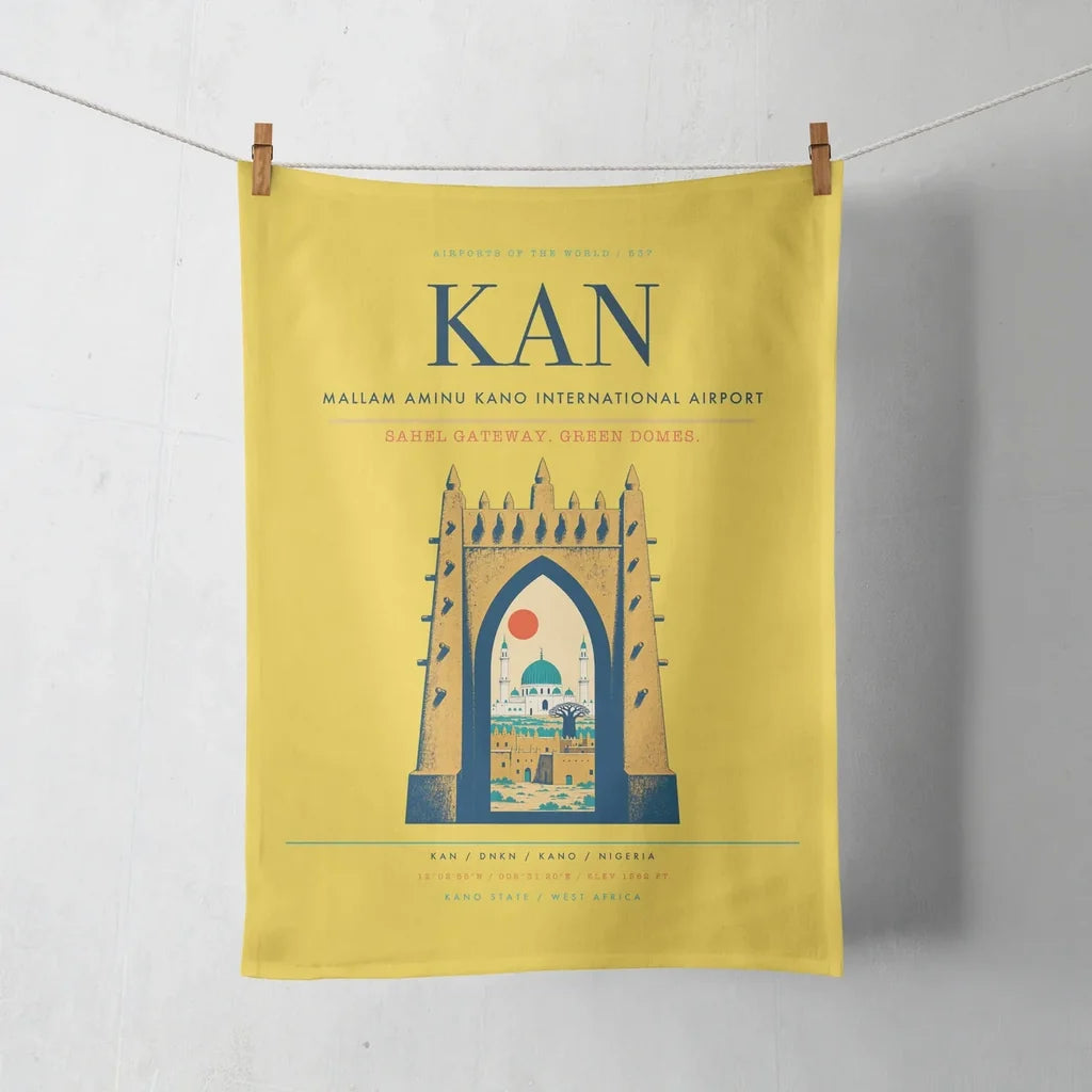 Mallam Aminu Kano International Airport (KAN) design on yellow towel