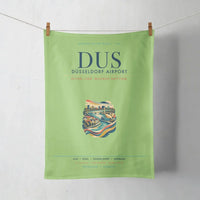 Thumbnail for Düsseldorf Airport (DUS) design on light green towel