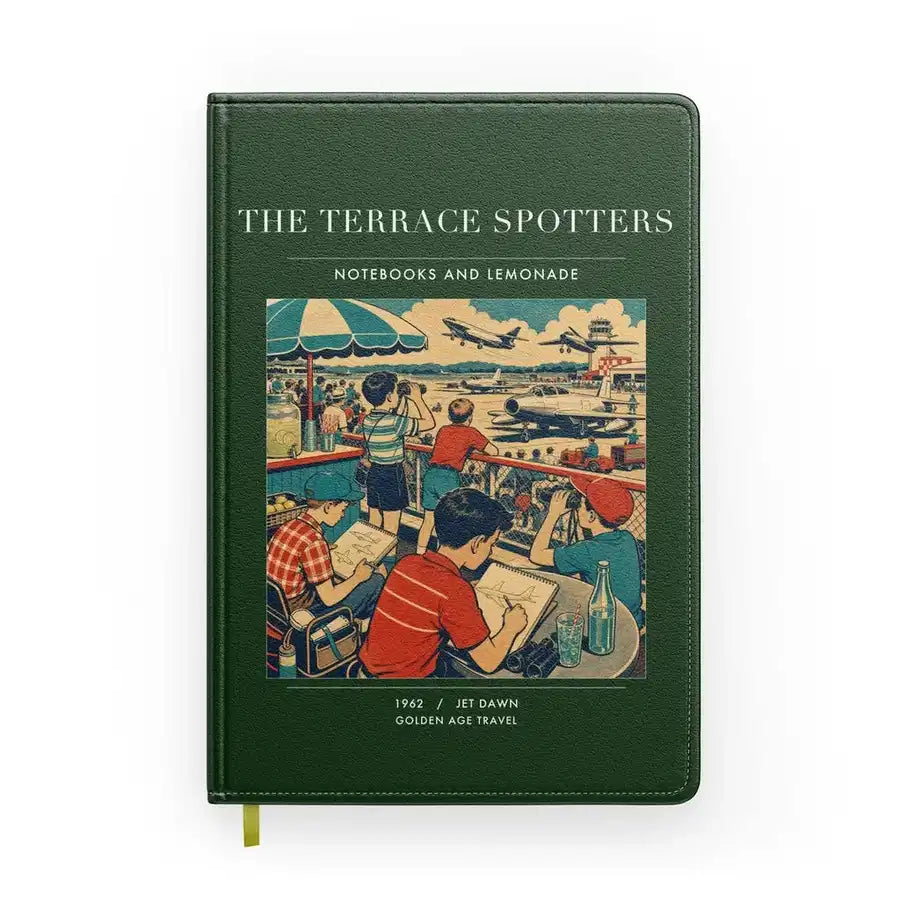 VINTAGE G4114 - The Terrace Spotters - Designed Notebooks design on darkgreen