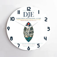 Thumbnail for Djerba-Zarzis International Airport (DJE) design on white no frame wall clock