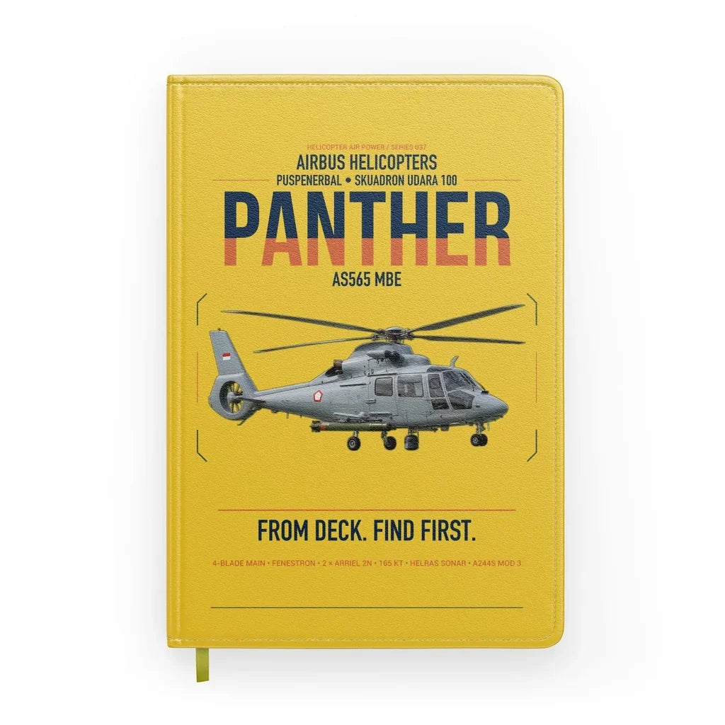 Airbus Helicopters AS565 MBe Panther design on yellow notebook