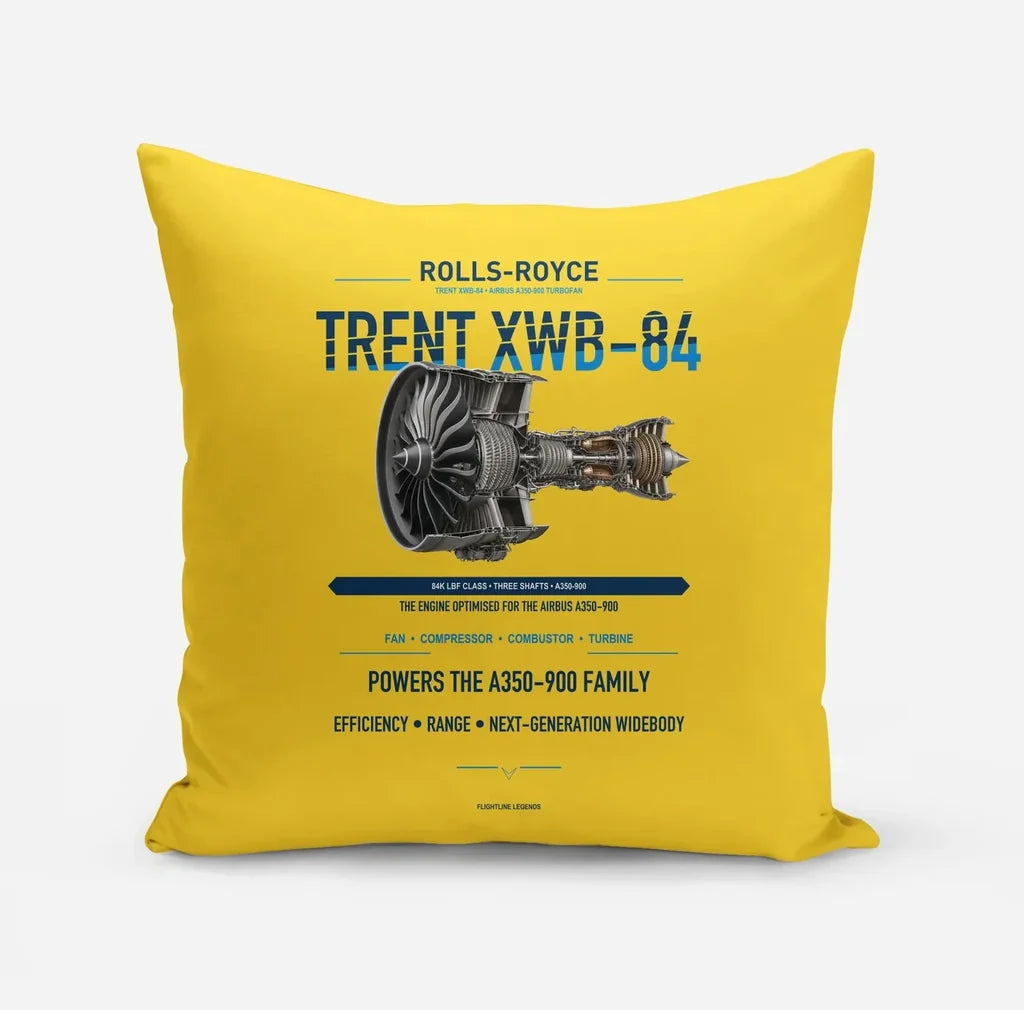 TRENT XWB-84 design on yellow pillow