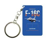 Thumbnail for F-16C FIGHTING FALCON Key Chain design on blue key chain
