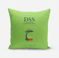 Thumbnail for Blaise Diagne International Airport (DSS) design on light green pillow
