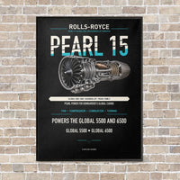 Thumbnail for PEARL 15 vertical canvas print - framed - black background
