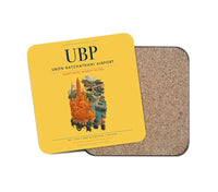 Thumbnail for Ubon Ratchathani Airport (UBP) design on yellow 1 piece coaster