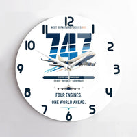 Thumbnail for Boeing 747-400 design on white no frame wall clock