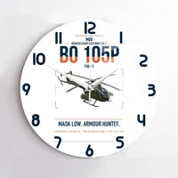 Thumbnail for MBB BO 105P PAH-1 design on white no frame wall clock