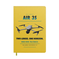 Thumbnail for DJI Air 3S design on yellow notebook