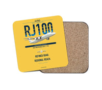 Thumbnail for Avro RJ100 design on yellow 1 piece coaster