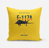 Thumbnail for F-117A Nighthawk Own The Night design on yellow pillow