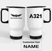 Thumbnail for Customisable Airbus A321 Travel Mug - view 3