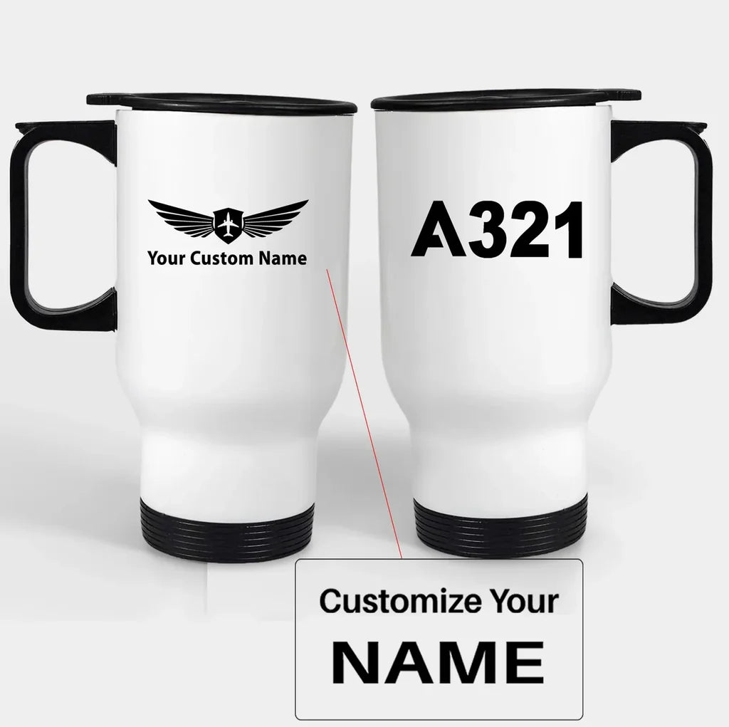 Customisable Airbus A321 Travel Mug - view 3