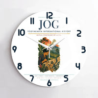 Thumbnail for Yogyakarta International Airport (JOG) design on white no frame wall clock
