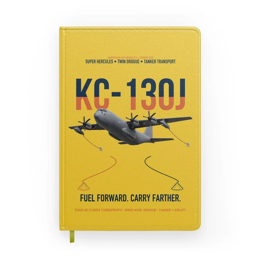 KC-130J SUPER HERCULES design on yellow notebook