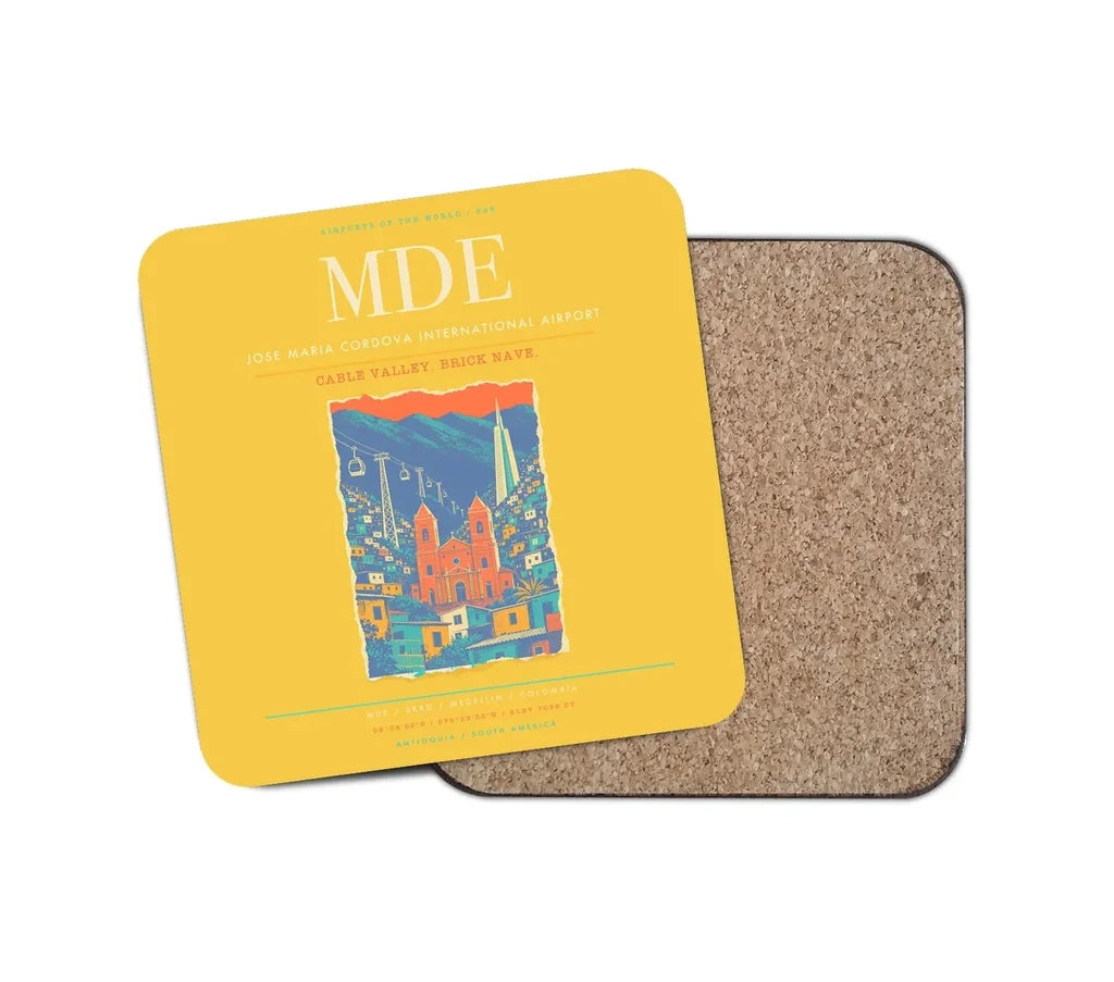 Jose Maria Cordova International Airport MDE Coaster 1-Piece - Yellow