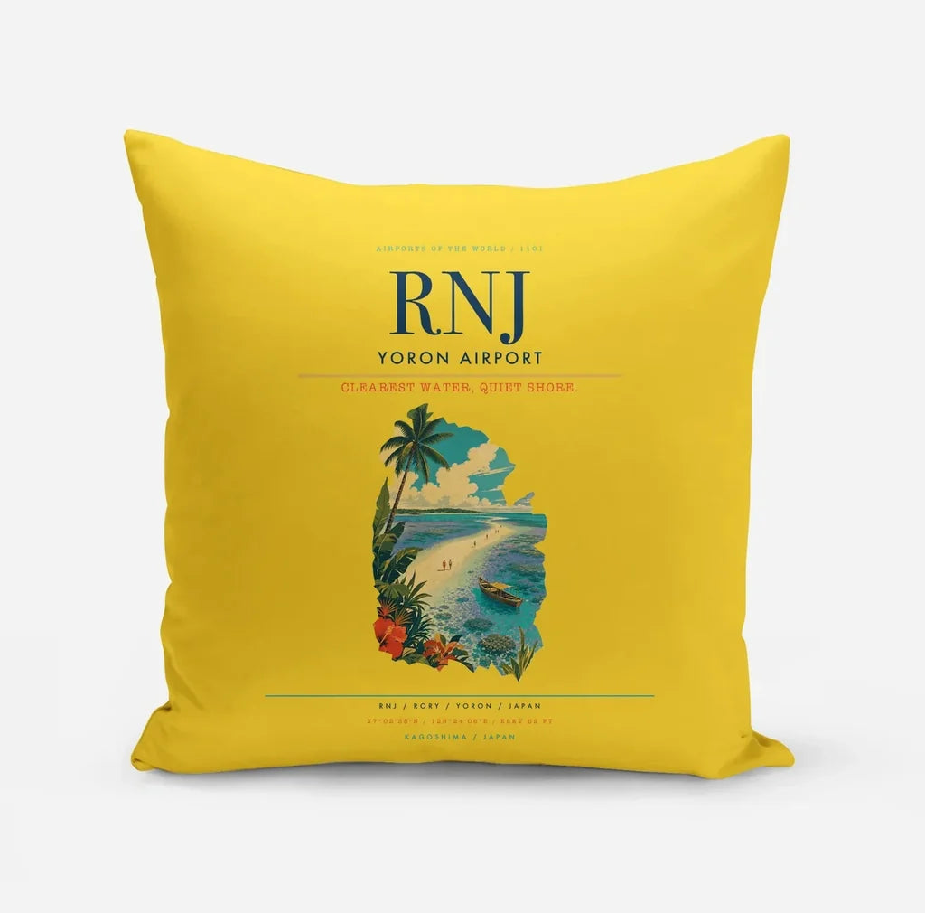 Yoron Airport (RNJ) design on yellow pillow