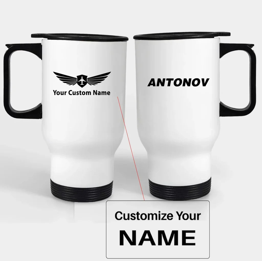 Customisable Antonov & Text Travel Mug - view 3