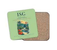 Thumbnail for Painushima Ishigaki Airport (ISG) design on light green 1 piece coaster