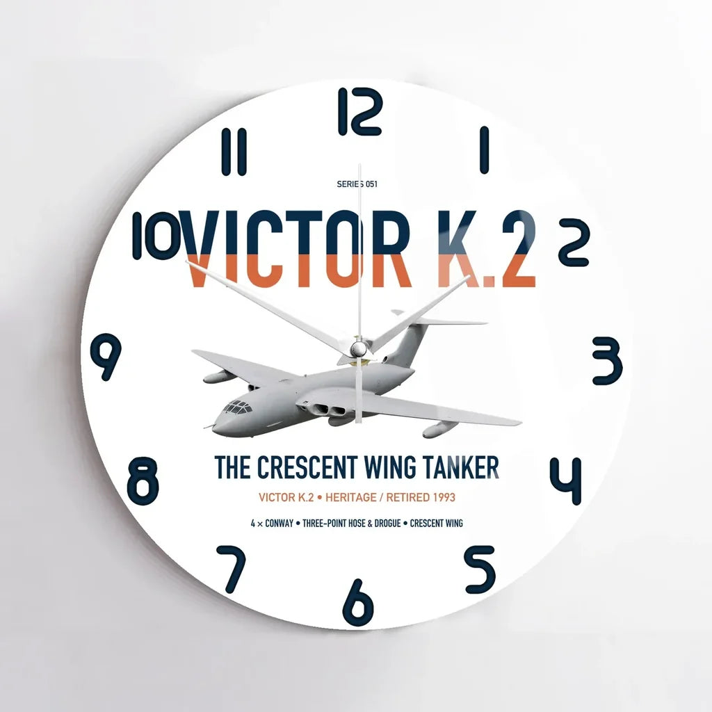 Handley Page Victor K.2 design on white no frame wall clock