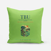 Thumbnail for Fuaʻamotu International Airport (TBU) design on light green pillow