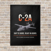 Thumbnail for C-2A Greyhound vertical canvas print - framed - black background