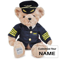Thumbnail for Custom Name (Badge 1) Captain Pilot & Cabin Crew Teddy Bear & Dolls aviation pilot essential in premium aviation-grade build.