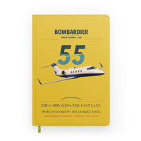 Thumbnail for Bombardier Learjet 55 design on yellow notebook