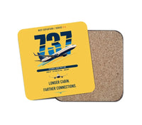 Thumbnail for Boeing 737-900ER design on yellow 1 piece coaster