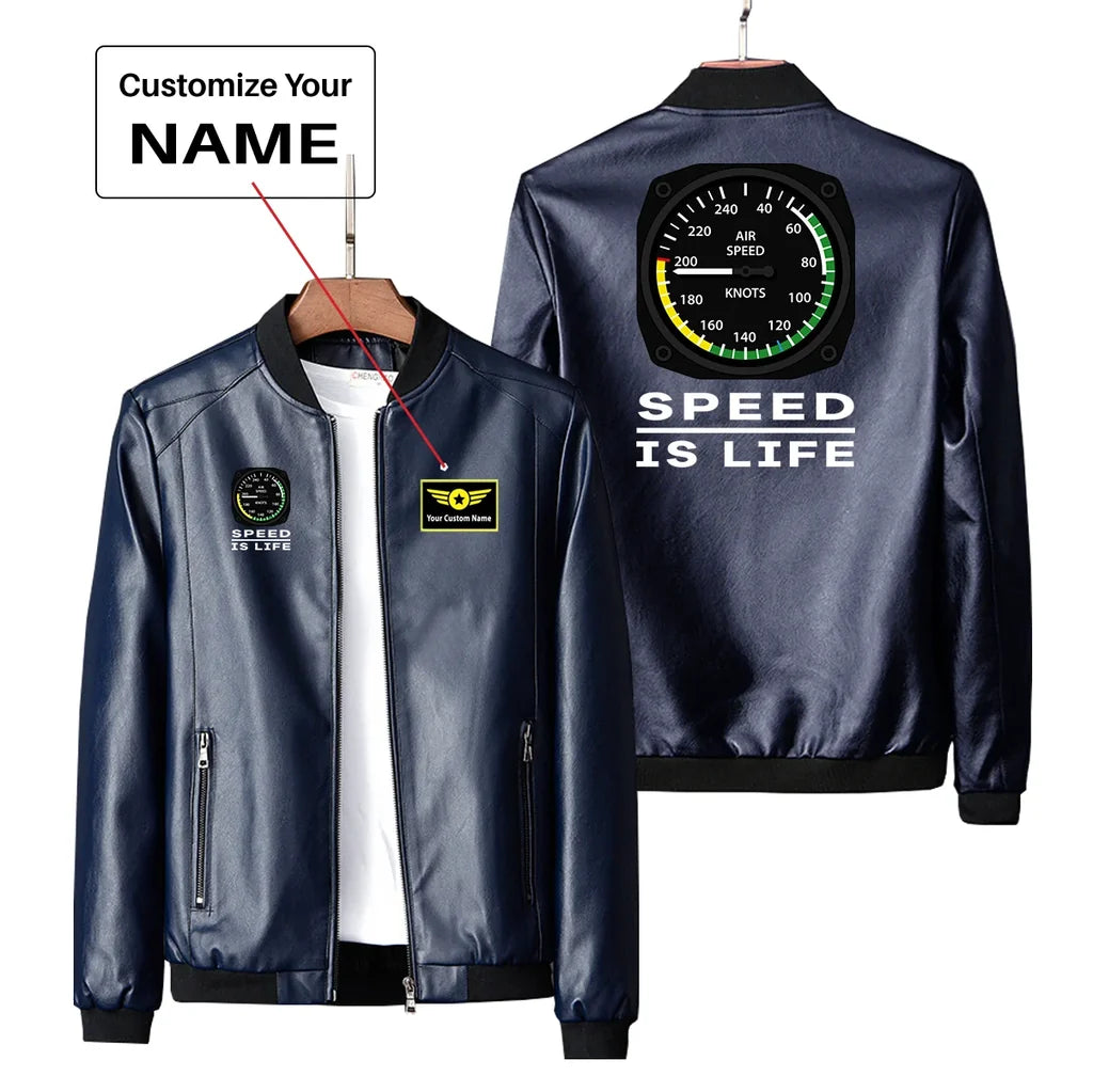 Speed Is Life Leather Jacket - view 3