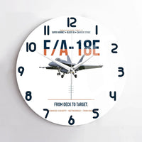 Thumbnail for F-A-18E Super Hornet Block III From Deck To Target design on white no frame wall clock