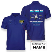 Thumbnail for DJI Matrice 4D design on blue polo with custom name badge