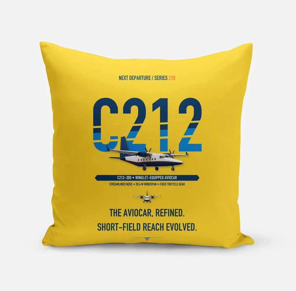 CASA C-212-300 Aviocar design on yellow pillow