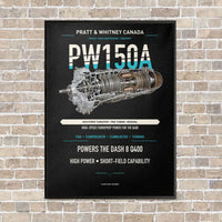 Thumbnail for PW150A vertical canvas print - framed - black background