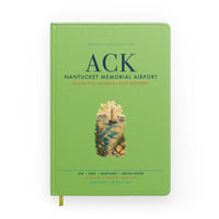 Thumbnail for Nantucket Memorial Airport (ACK) design on light green notebook