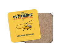Thumbnail for Bristol Sycamore HR14 design on yellow 1 piece coaster