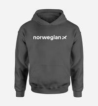 Thumbnail for Norwegian Airlines logo printed on dark gray hoodie