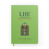Thumbnail for Allama Iqbal International Airport Lahore (LHE) design on light green notebook