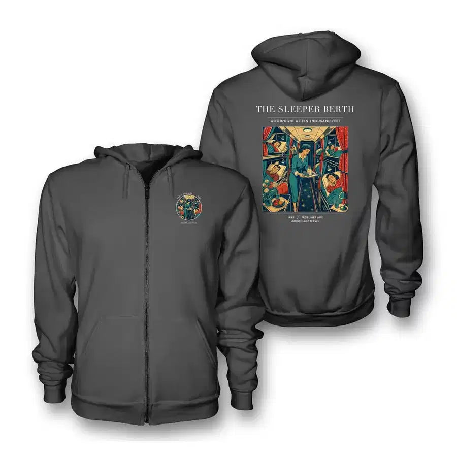 VINTAGE G4216 - The Sleeper Berth - Premium Zipped Hoodie design on darkgray