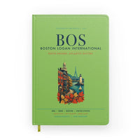 Thumbnail for Boston Logan International Airport (BOS) design on light green notebook