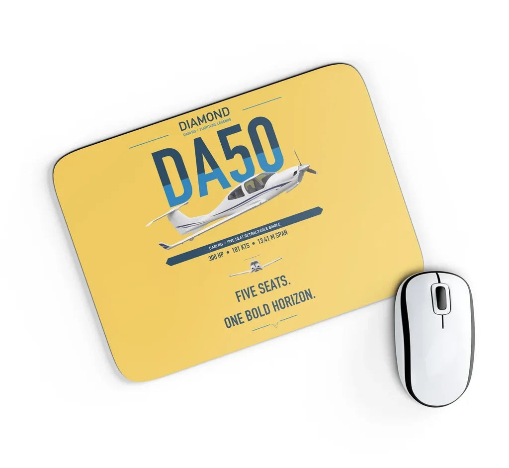 Diamond DA50 RG design on yellow rectangle mouse pad