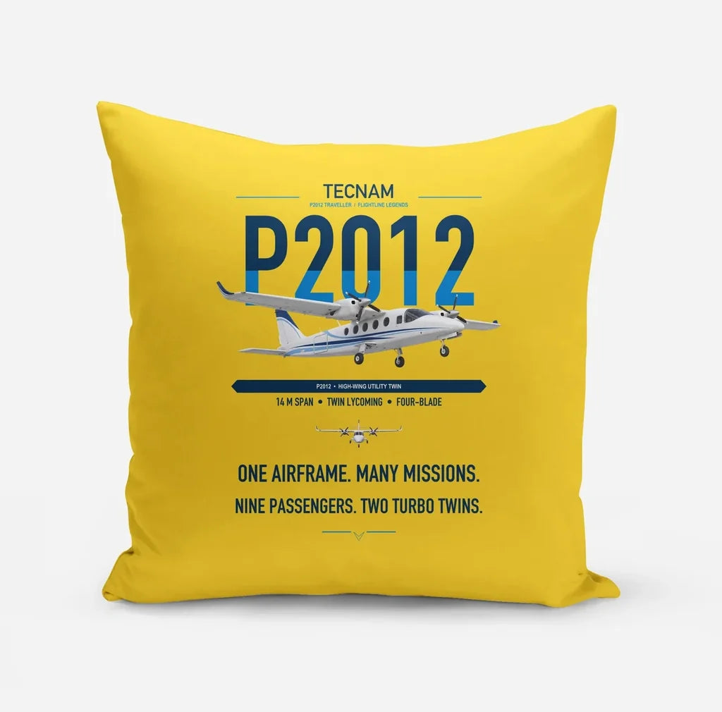 Tecnam P2012 Traveller design on yellow pillow