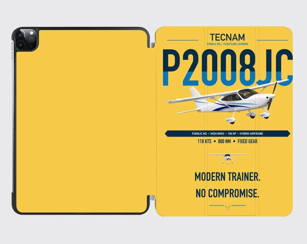 Tecnam P2008JC NG design on yellow ipad tablet case
