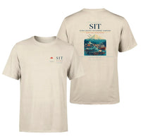 Thumbnail for Sitka Rocky Gutierrez Airport (SIT) design printed on beige double-side t-shirt