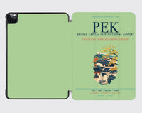 Thumbnail for Beijing Capital International Airport (PEK) design on light green ipad tablet case